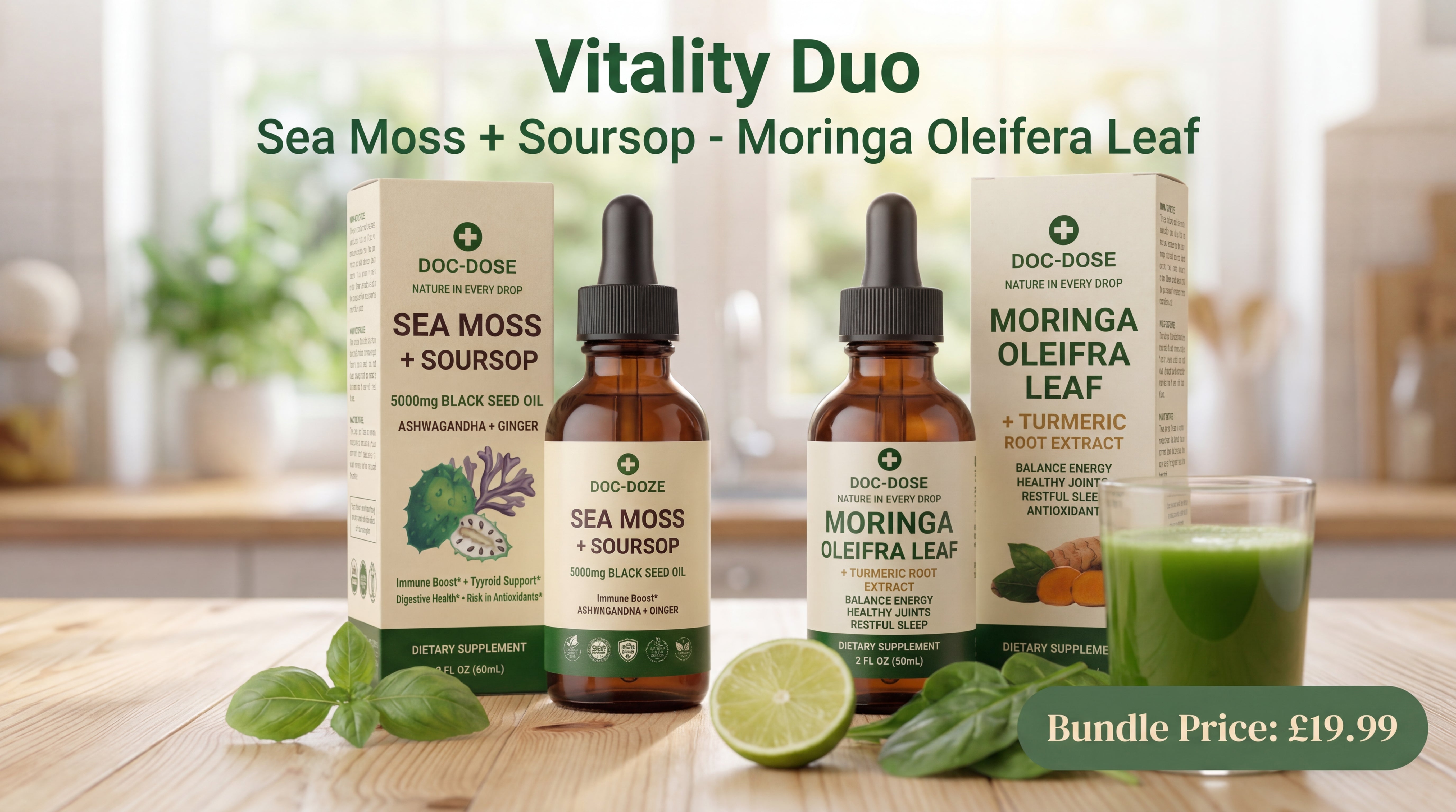 VITALITY DUO (SEA MOSS + SOURSOP & MORINGA OLEIFERA LEAF